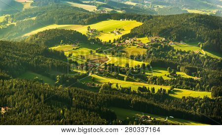 View From Shockl Mountain In Graz. Tourist Spot In Graz