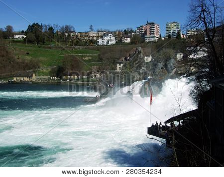 The Rhine Falls Or Rheinfall Waterfall, Neuhausen Am Rheinfall - Canton Of Schaffhausen, Switzerland