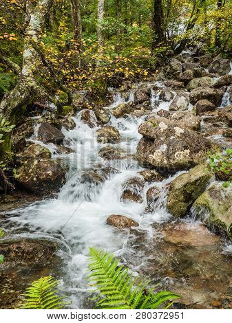 Waterfall In The Valley Of Glen Nevis, Scotland