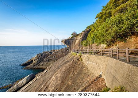 Kumano, Japan at the Onigajo coastline.