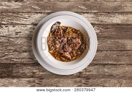 Barreado De Morretes, A Traditional Dish, Local Culture. Barreado Is Made Of Meat Cooked On A Clay P