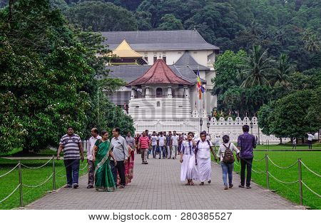 People Visit Sacred Tooth Relic Temple