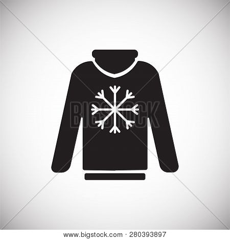 Christmas Sweetshirt On White Background Icon For App Or Web Using
