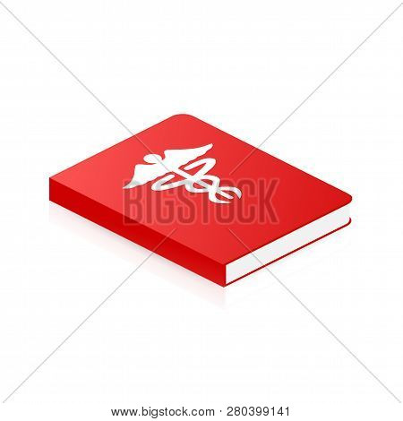 Medical Book, Mesh. Medical Reference Books, Textbooks, Encyclopedia. Vector Stock Illustration.
