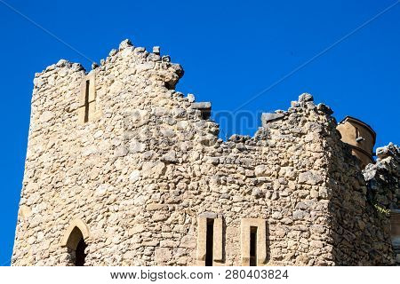 Romantic Artificial Ruined Castle Januv Hrad In Southern Moravia, Czech Republic
