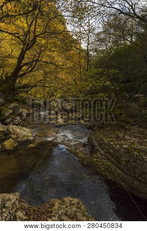 The National Park Of Tzoumerka,peristeri & Arachthos Gorge,is An Open Land Area Of About 820 Km2,loc