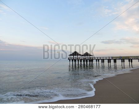Anyer, Indonesia - June 27, 2018: The Seascape Of Sambolo Beach Anyer.