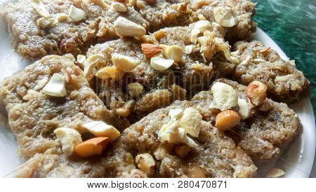 Doodhi Ki Barfi Indian Sweet Dish.bottle Gourd Barfi