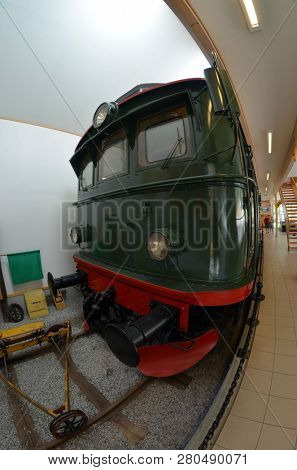 Flam railway museum.Station old Flam Railway. The Flamsbana is a 20.2-kilometer long railway line between Myrdal and Flam in Aurland, June 17,2018. Flam, Norway, Scandinavia.