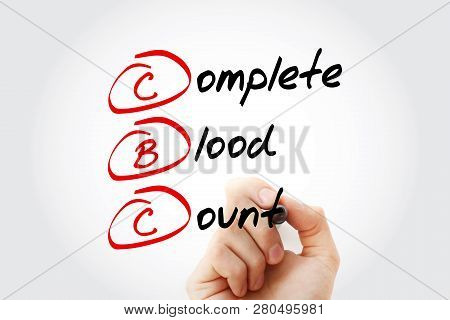 Cbc - Complete Blood Count Acronym With Marker, Concept Background