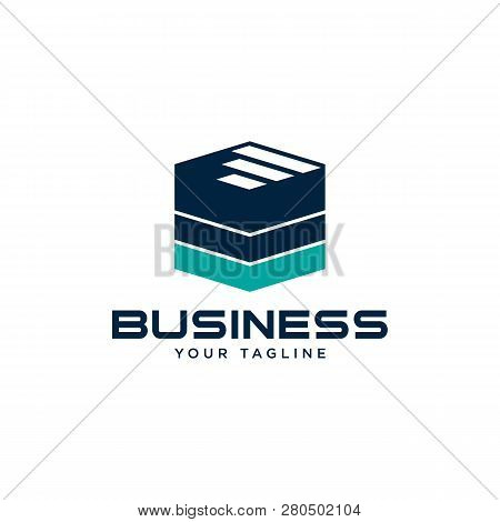 Business Abstract Logo Symbol. Vector Logo Concept Illustration. Abstract Vector Logo. Vertical Shap