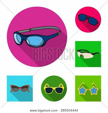 Vector Design Of Summer And Beach Sign. Set Of Summer And Fashion Stock Vector Illustration.
