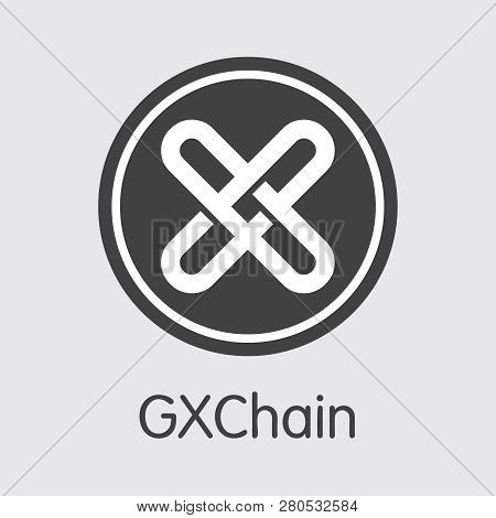 Gxs - Gxchain. The Icon Of Money Or Market Emblem.