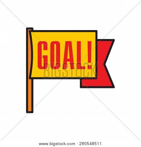 Soccer Flag Icon On White Background For Graphic And Web Design, Modern Simple Vector Sign. Internet