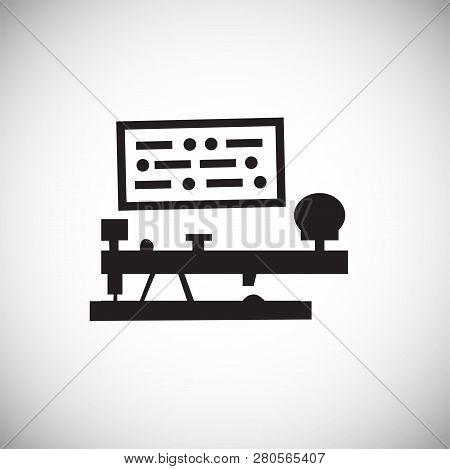 Morse Code On White Background Icon For App Or Web Using