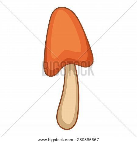 Hygrocybe Conica Mushroom Icon. Cartoon Illustration Of Hygrocybe Conica Mushroom Icon For Web Desig