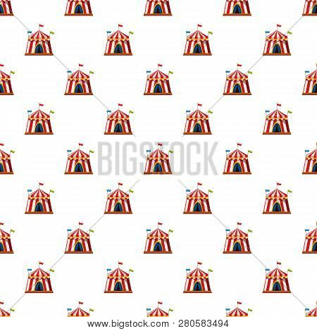 Shapito Circus Pattern Seamless Repeat In Cartoon Style Illustration