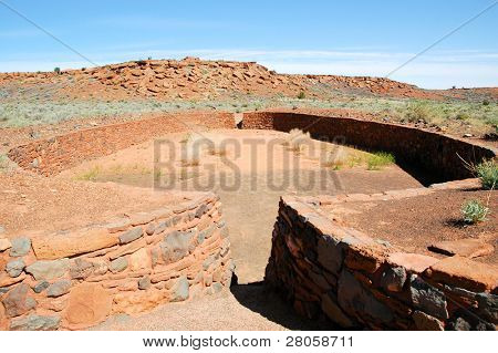 Wupatki National Monument Kugel Gericht Ruinen
