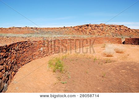 Wupatki National Monument Kugel Gericht Ruinen