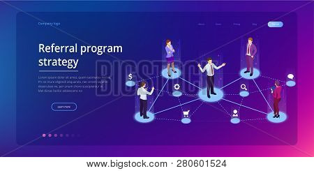 Isometric Referral Marketing, Network Marketing, Referral Program Strategy, Referring Friends, Busin