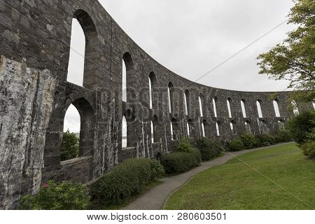 Mccaigs Tower Above The City Of Oban Scotland