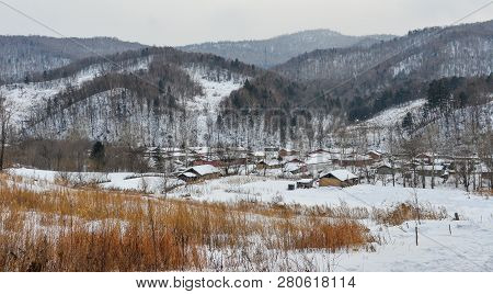 Snow Village In Mohe County, China