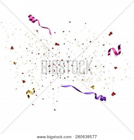 Onfetti Explosion Isolated On White Background. Festive Vector Illustration
