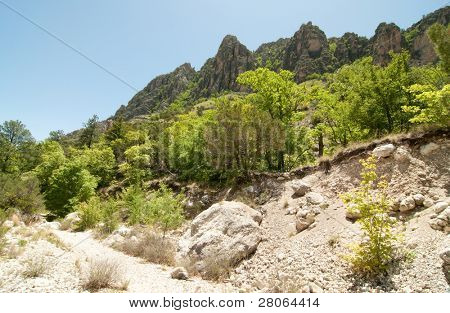 Falaises rocheuses de Tejas Canyon