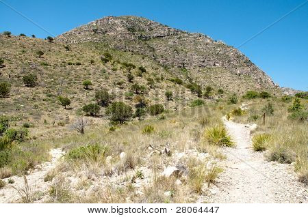 Trail et les parois du Canyon de Tejas