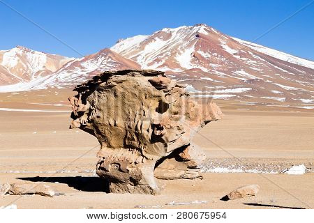 Stone Tree Rock, Bolivia. Bolivian Landmark. Arbol De Piedra