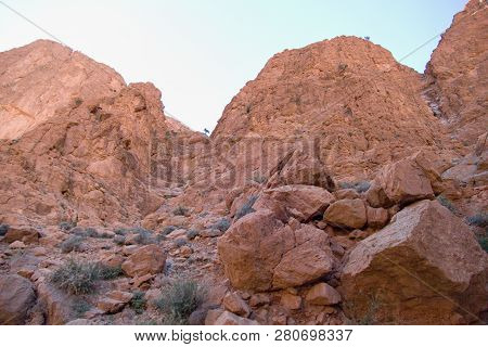 Beautiful Desert Landscape Of Todra Gorge In High Atlas In Morocco