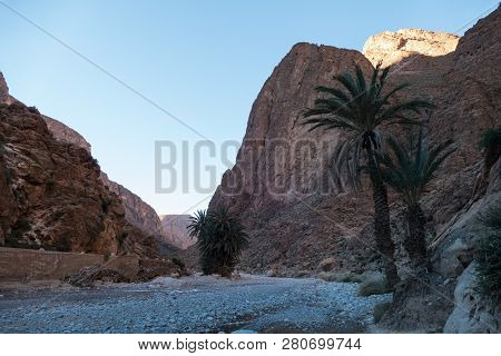 Beautiful Desert Landscape Of Todra Gorge In High Atlas In Morocco