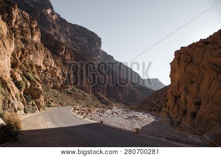 Beautiful Desert Landscape Of Todra Gorge In High Atlas In Morocco