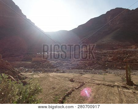 Beautiful Desert Landscape Of Todra Gorge In High Atlas In Morocco