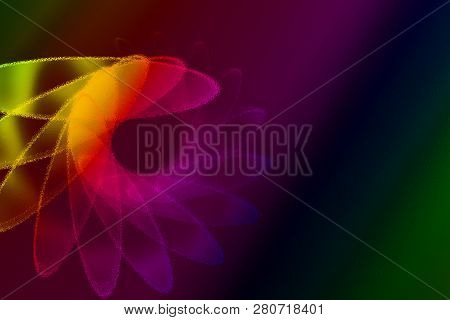 Colorful Abstract Background With Circular Lines In The View