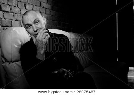 TOMSK, Rusia - 4 de marzo: Músico, compositor, locutor y fundador y líder de 