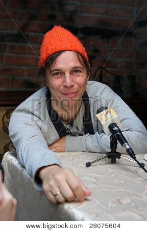 TOMSK, Venäjä - 23 helmikuu: Ilja Lagutenko - venäläinen laulaja pop-rock-yhtye 