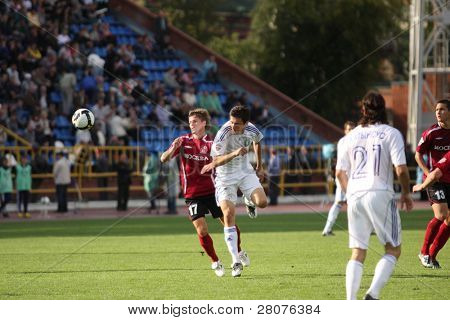 TOMSK, Russie - 29 août : Match de Football Championnat de Russie parmi Tom'(Tomsk) - Moscow (Moscou)