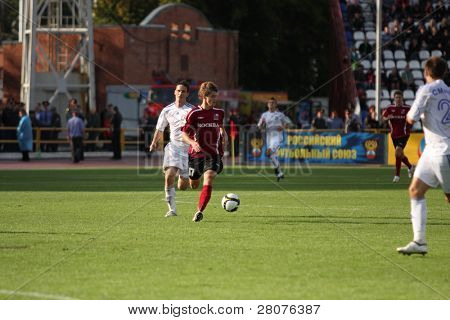 TOMSK, Russie - 29 août : Match de Football Championnat de Russie parmi Tom'(Tomsk) - Moscow (Moscou)