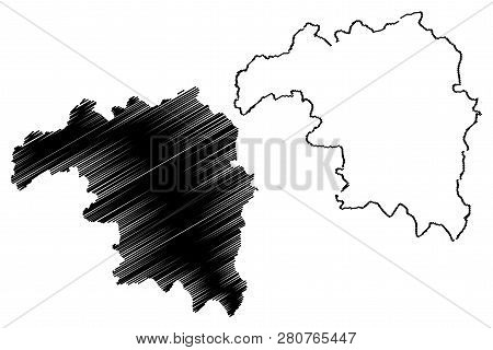 Kaduna State (subdivisions Of Nigeria, Federated State Of Nigeria) Map Vector Illustration, Scribble