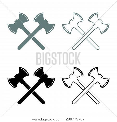 Set Grey Black Sun Symbol Icon Set Grey Black Color Vector Illustration Outline Flat Style Simple Im