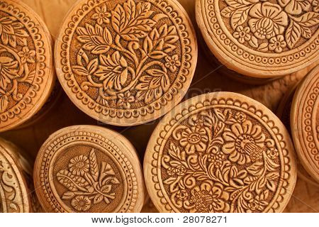 caixões de madeira na loja de souvenirs