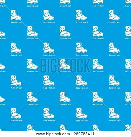 Mountaineer Shoes Pattern Seamless Blue Repeat For Any Use