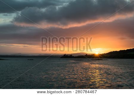 Inch Castle At Sunset