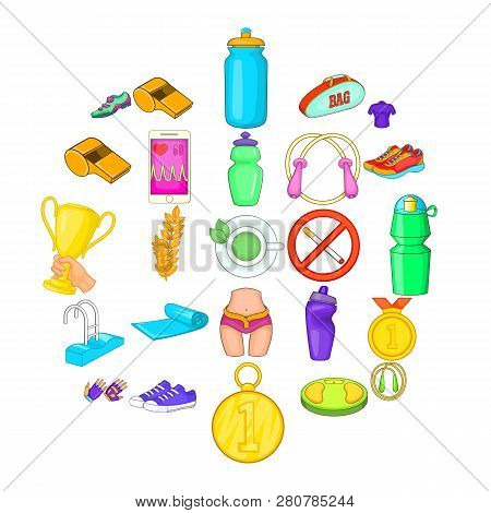 Check Up Icons Set. Cartoon Set Of 25 Check Up Icons For Web Isolated On White Background