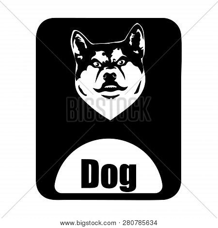 Chinese Calendar Animal Monochrome Logotype Dog Head