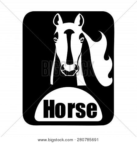 Chinese Calendar Animal Monochrome Logotype Horse Head