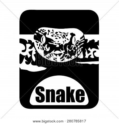 Chinese Calendar Animal Monochrome Logotype Snake Head