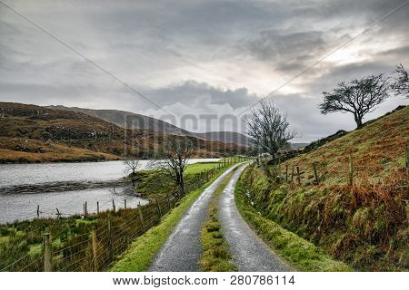 This Is A Remote Mountain Road Near Fintown In Donegal Ireland