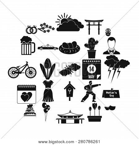 Floret Icons Set. Simple Set Of 25 Floret Icons For Web Isolated On White Background